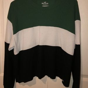 Hollister waffle cropped shirt